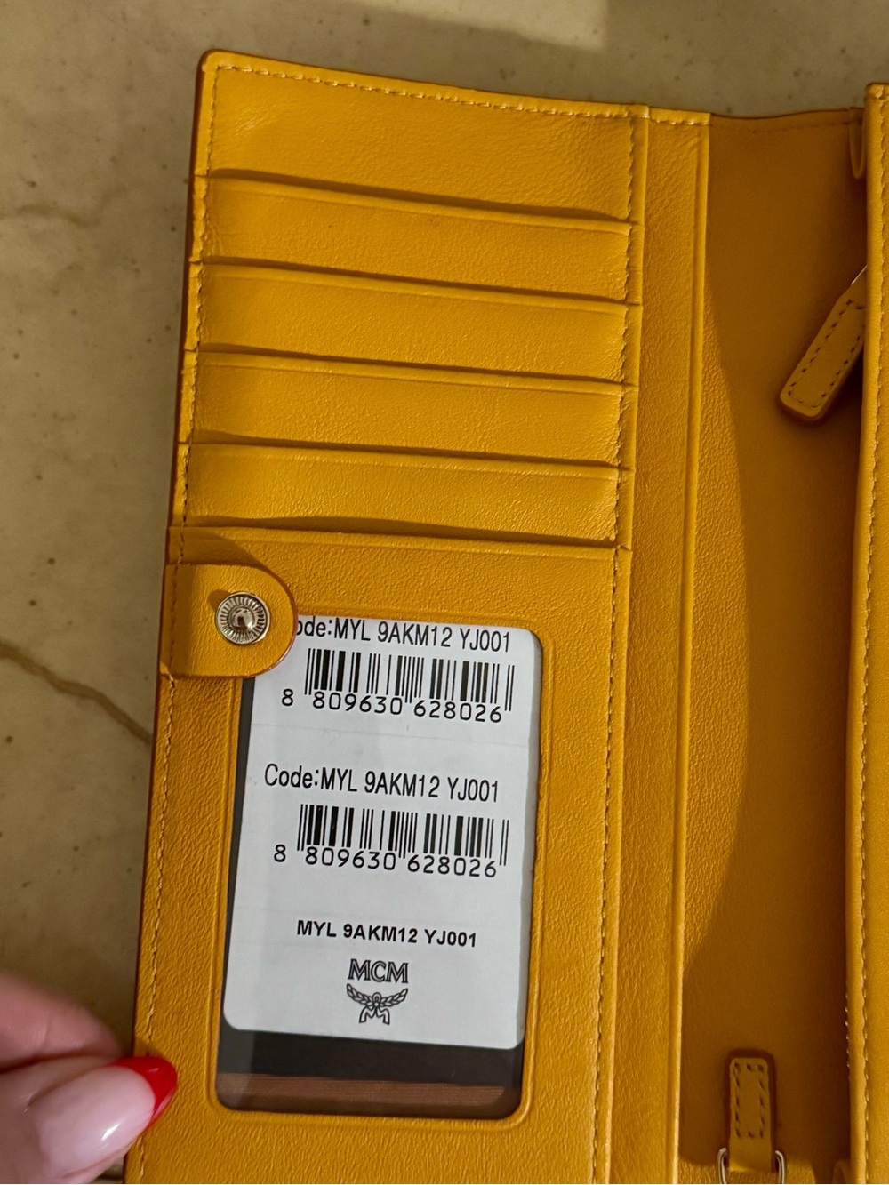 MCM RARE Mustard Klara Continental Wallet Bifold Embossed Yellow Full Inc/COA - Picture 10 of 16